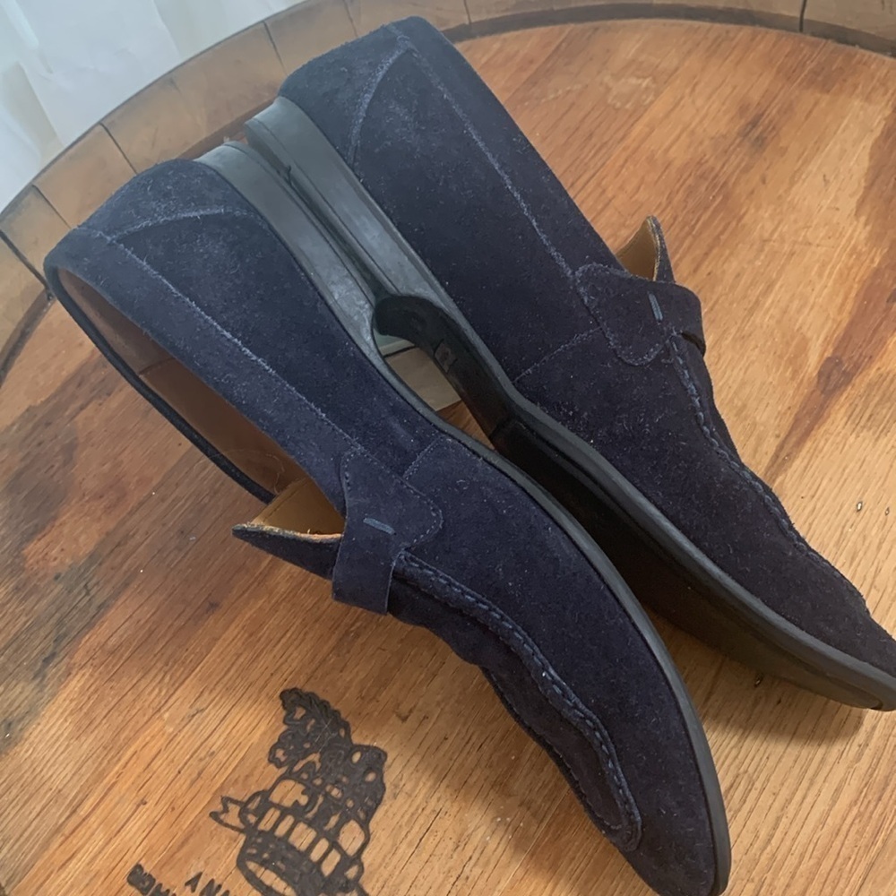Magnanni | Blue Suede Slip On Loafers Shoes 9.5 M - Picture 16 of 16